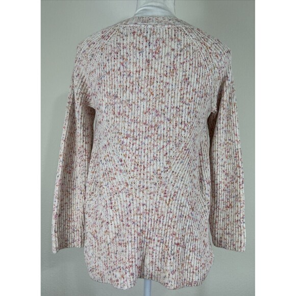NIC+ZOE Speckled V Neck Sweater in Cream Multi Size Small (4/6) - Picture 2 of 12